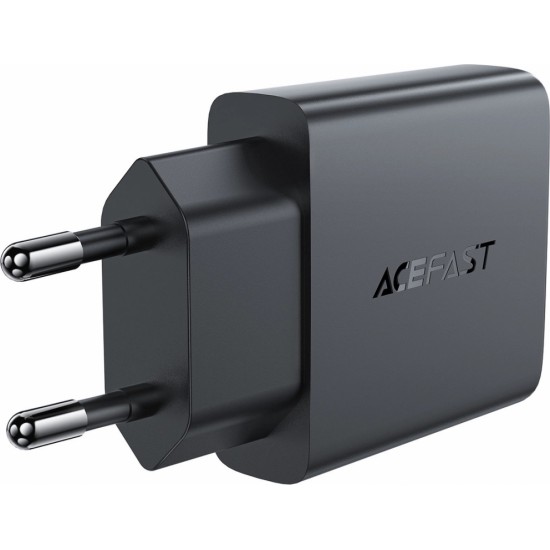 Acefast A69 PD 30W GaN USB-A USB-C wall charger - black (universal)