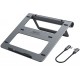 Acefast HUB multifunctional laptop stand USB Type C - 2x USB 3.2 Gen 1 (3.0, 3.1 Gen 1) / TF, SD / HDMI 4K@60Hz / RJ45 1Gbps / PD 3.0 100W (20V/5A) gray (E5 Plus space gray) (universal)