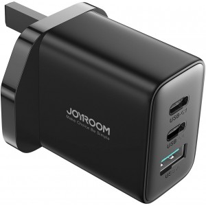 Joyroom JR-TCF10 fast charger 2x USB-C USB-A 32W (UK plug) - black (universal)