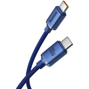 Baseus Crystal Shine Series cable USB cable for fast charging and data transfer USB Type C - USB Type C 100W 2m blue (CAJY000703) (universal)