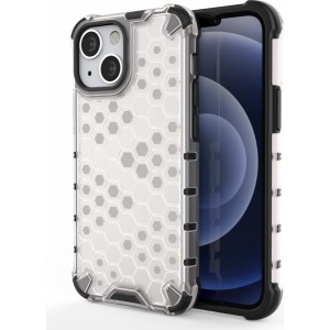 Hurtel Honeycomb Case armor cover with TPU Bumper for iPhone 13 mini transparent (universal)