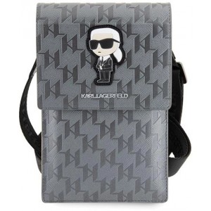 Karl Lagerfeld Bag KLWBSAKHPKG case - silver Saffiano Monogram Ikonik (universal)