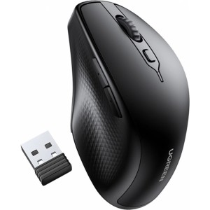 Ugreen MU101 ergonomic wireless mouse Bluetooth / 2.4 GHz - black (universal)