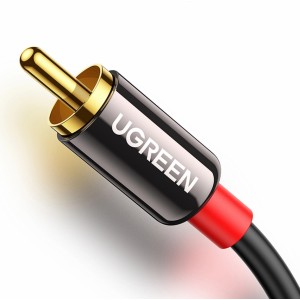 Ugreen cable audio cable 3.5 mm mini jack - 2RCA 1.5 m black (AV116) (universal)