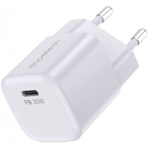 Choetech PD5007 USB-C PD 30W GaN wall charger - white (universal)