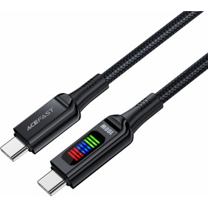 Acefast C7-03 USB-C USB-C 100W 1.2m cable with display - black (universal)