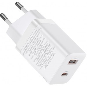 Baseus Super Si Pro USB / USB Type C Fast Charger 30W Power Delivery Quick Charge white (CCSUPP-E02) (universal)