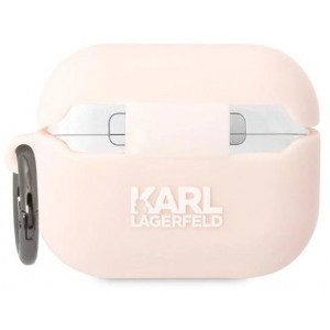 Karl Lagerfeld KLAPRUNCHP AirPods Pro cover pink/pink Silicone Choupette Head 3D (universal)