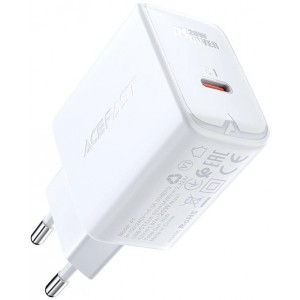 Acefast fast charger USB Type C 20W Power Delivery white (A1 EU white) (universal)