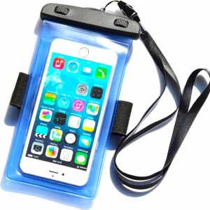 Hurtel PVC waterproof armband phone case - blue (universal)