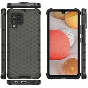 Hurtel Honeycomb Case armor cover with TPU Bumper for Samsung Galaxy A42 5G black (universal)