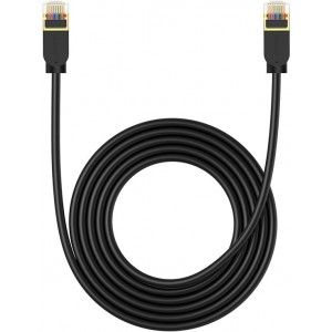 Baseus fast RJ45 cat. network cable. 7 10Gbps 3m thin black (universal)