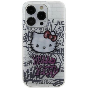 Hello Kitty IML Kitty On Bricks Graffiti case for iPhone 15 - white (universal)