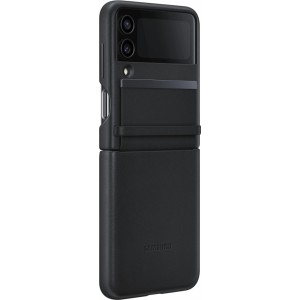 Samsung Flap Leather Cover Leather Case for Samsung Galaxy Z Flip4 Folding Leather Case Black (EF-VF721LBEGWW) (universal)