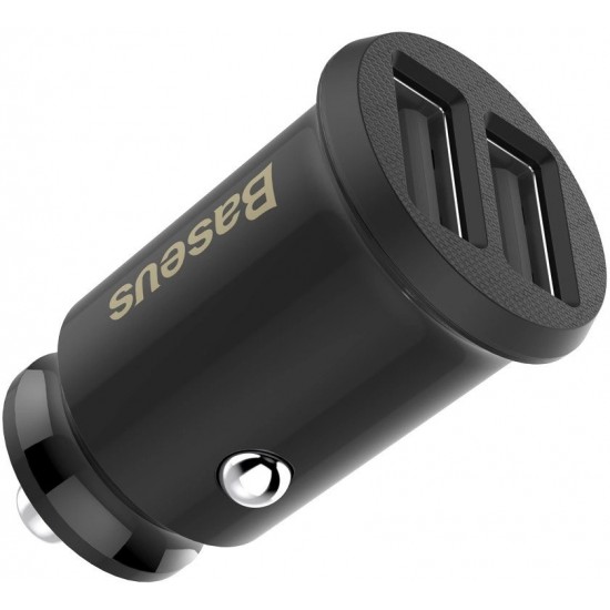 Baseus Grain Car Charger mini car charger 2x USB 3.1A black (CCALL-ML01) (universal)