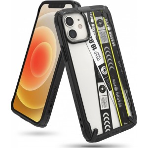 Ringke Fusion X Design durable PC Case with TPU Bumper for iPhone 12 mini black (Ticket band) (XDAP0018) (universal)