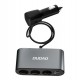 Dudao car charger 2x USB / 3x cigarette lighter splitter black (R1Pro black) (universal)