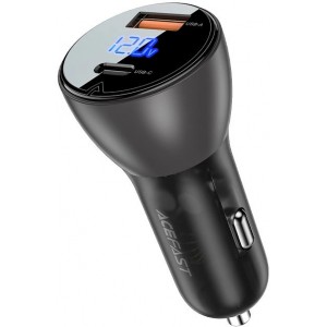 Acefast car charger 63W USB Type C / USB, PD3.0, PPS, QC3.0, AFC, FCP, SFCP black (B6 black) (universal)