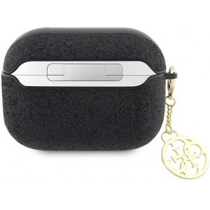 Guess GUAP2GLGSHK AirPods Pro 2 cover black/black Glitter Flake 4G Charm (universal)