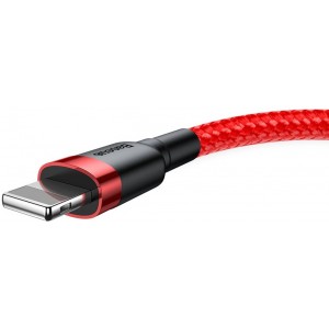 Baseus Cafule Cable durable nylon cable USB / Lightning QC3.0 2.4A 0.5M red (CALKLF-A09) (universal)