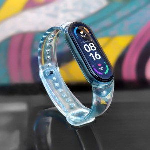 Hurtel Replacment silicone band strap for Xiaomi Mi Band 6 / 5 blue (universal)