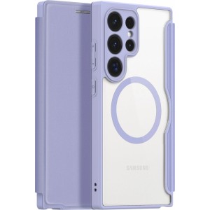 Dux Ducis Skin X Pro case for Samsung S24 Ultra with magnetic ring and flap - purple (universal)