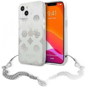 Guess GUHCP13SKPESI iPhone 13 mini 5.4" silver/silver hardcase Peony Chain Collection (universal)