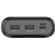 Dudao powerbank 20000 mAh 2x USB / USB Type C / micro USB 2 A with LED screen black (K9Pro-06) (universal)