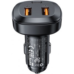 Acefast car charger 66W 2x USB / USB Type C, PPS, Power Delivery, Quick Charge 4.0, AFC, FCP, SCP black (B9) (universal)