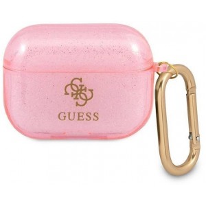 Guess GUAPUCG4GP AirPods Pro cover pink/pink Glitter Collection (universal)