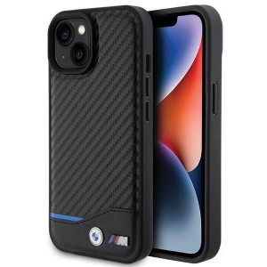 BMW Leather Carbon case for iPhone 15 - black (universal)