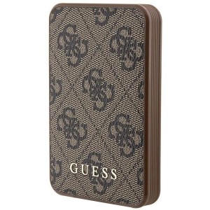 Guess Powerbank 15W GUPB5LP4GEGW 5000mAh brown/brown 4G Leather Metal Logo (universal)