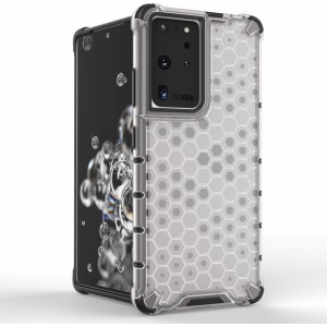 Hurtel Honeycomb case armored cover with a gel frame for Samsung Galaxy S22 Ultra transparent (universal)