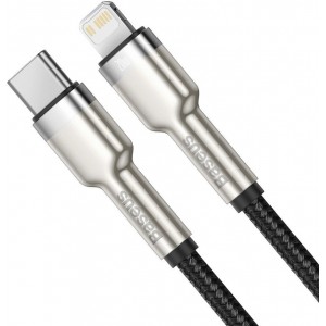 Baseus Cafule Metal Data cable USB Type C - Lightning 20 W Power Delivery 1 m black (CATLJK-A01) (universal)