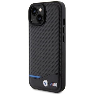 BMW Leather Carbon case for iPhone 15 - black (universal)