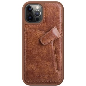 Nillkin Aoge Leather Case flexible armored genuine leather case with pocket for iPhone 12 mini brown (universal)