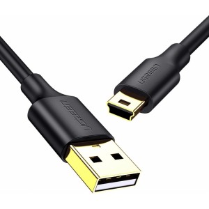 Ugreen 5 pin gold-plated USB cable - mini USB 0.25m black (US132) (universal)
