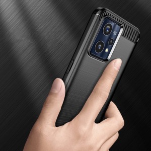 Hurtel Carbon Case Flexible Cover Realme 9 Pro + (9 Pro Plus) black (universal)