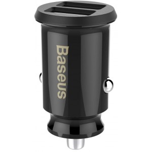 Baseus Grain Car Charger mini car charger 2x USB 3.1A black (CCALL-ML01) (universal)