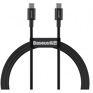Baseus Superior Cable Cord USB Type C - USB Type C Quick Charge / Power Delivery / FCP 100W 5A 20V 1m black (CATYS-B01) (universal)