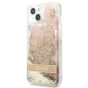Guess GUHCP13SLFLSD iPhone 13 mini 5.4" gold/gold hardcase Paisley Liquid Glitter (universal)