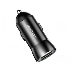 Rock Space H8 2x USB 2.4A car charger Black