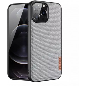 Dux Ducis Fino case cover covered with nylon material iPhone 13 Pro Max gray