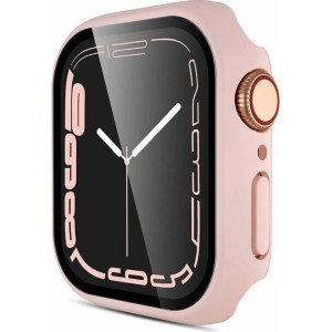 Alogy 2in1 case with glass overlay for Apple Watch 7 45mm Pink