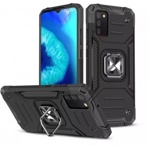 Wozinsky Ring Armor armored hybrid case cover with magnetic holder for Samsung Galaxy A03s black