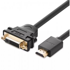 Ugreen cable adapter cable adapter DVI 24 5 pin (female) - HDMI (male) 22 cm black (20136)