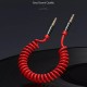 Usams Adapter Spring audio jack 3,5mm -3,5mm 1,2m czerwony/red SJ256YP02 (US-SJ256)