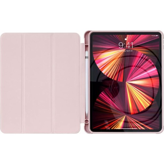 4Kom.pl Stand Tablet Case Smart Cover case for iPad Pro 12.9'' 2021 with stand function pink
