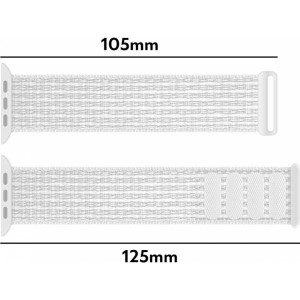 Alogy Nylon Strap with Velcro for Apple Watch 1/2/3/4/5/6/7/8/SE/Ultra (42/44/45/49mm) White