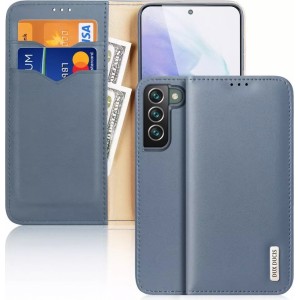 Dux Ducis Hivo Leather Flip Cover Genuine Leather Card & Document Wallet Samsung Galaxy S22 (S22 Plus) Blue